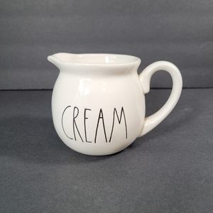 RAE DUNN Artisan Collection CREAM By Magenta # 189 Off White & Black Creamer